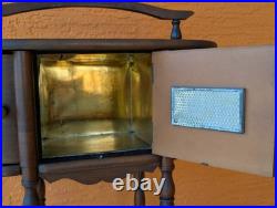 Vintage Cushman Bennington VT Smoking Humidor Poker Stand Cigar Table