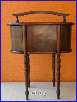 Vintage Cushman Bennington VT Smoking Humidor Poker Stand Cigar Table