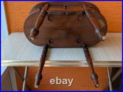 Vintage Cushman Bennington VT Smoking Humidor Poker Stand Cigar Table