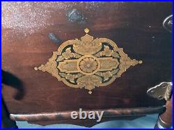 Vintage Cushman Wood Humidor Smoke Box Accent Telephone Table