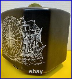 Vintage DUNHILL Tobacco Jar Humidor Ceramic Mariner's Compass Sailers Farewell