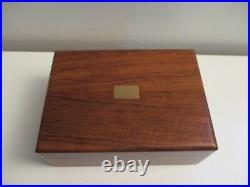 Vintage Decatur Humidor Cigar / Stash Weed Box Solid American Walnut Nice Piece