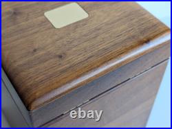 Vintage Decatur Industries DECO USA Walnut Humidor Cigar Box