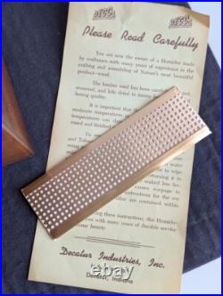 Vintage Decatur Industries DECO USA Walnut Humidor Cigar Box