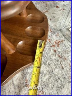 Vintage Decatur Walnut Pipe Rack Stand Humidor Jar 12 Pipe DECC Complete USA