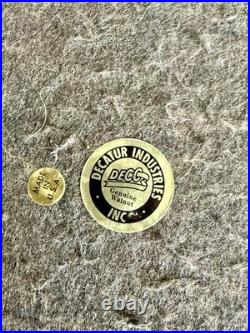 Vintage Decatur Walnut Pipe Rack Stand Humidor Jar 12 Pipe DECC Complete USA