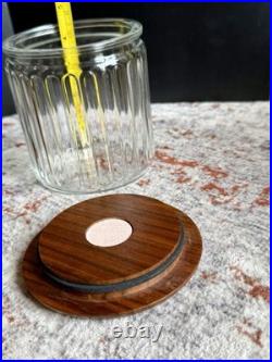 Vintage Decatur Walnut Pipe Rack Stand Humidor Jar 12 Pipe DECC Complete USA