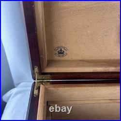 Vintage Diamond Crown Cigar Humidor Clean Box READ