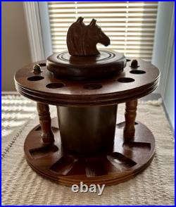 Vintage Dun-Rite Wood Nov Inc Duraglas Humidor Wooden 7 Pipe Stand Brooklyn NY Vintage Dun-Rite Wood Nov Inc Duraglas Humidor Wooden 7 Pipe Stand Brooklyn NY