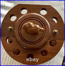 Vintage Dun-Rite Wood Nov Inc Duraglas Humidor Wooden 7 Pipe Stand Brooklyn NY Vintage Dun-Rite Wood Nov Inc Duraglas Humidor Wooden 7 Pipe Stand Brooklyn NY