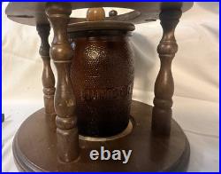 Vintage Dun-Rite Wood Novelty Brooklyn NY Pipe Rack Stand, Humidor, 4 Pipes Vintage Dun-Rite Wood Novelty Brooklyn NY Pipe Rack Stand, Humidor, 4 Pipes