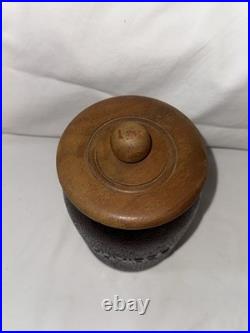 Vintage Dun-Rite Wood Novelty Brooklyn NY Pipe Rack Stand, Humidor, 4 Pipes