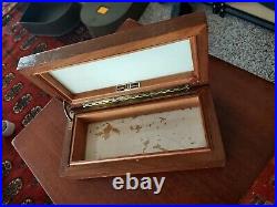 Vintage Dunhill Alligator Top Wooden Cigar Humidor Box BIN OBO FS