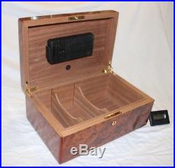 Vintage Dunhill Burl Wood Cedar-lined Humidor Cigar Box GORGEOUS