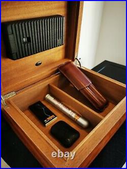 Vintage Dunhill Cigar Humidor with cutters & cigar case. All immaculate