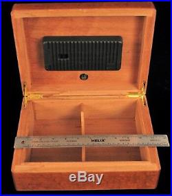 Vintage Dunhill Humidor Burl Wood Cigar Box Beautiful 11 Humidity Control