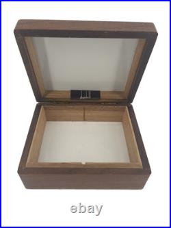 Vintage Dunhill Wooden Cigar Humidor Monogrammed UWS Tobacco Box