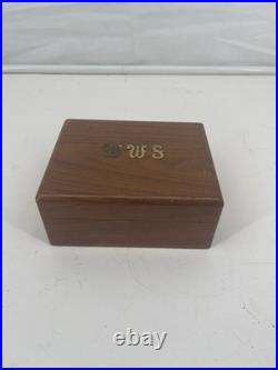 Vintage Dunhill Wooden Cigar Humidor Monogrammed UWS Tobacco Box