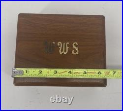 Vintage Dunhill Wooden Cigar Humidor Monogrammed UWS Tobacco Box