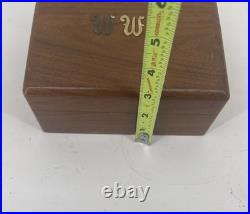 Vintage Dunhill Wooden Cigar Humidor Monogrammed UWS Tobacco Box