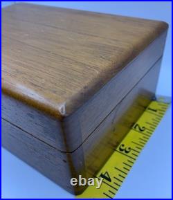 Vintage Dunhill Wooden Cigarette Humidor 1960's Perfect Jewelry & Trinket Box