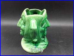 Vintage English Tobacco No Tobacco Jester Pottery Humidor No Lid