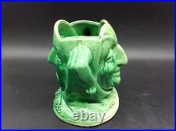 Vintage English Tobacco No Tobacco Jester Pottery Humidor No Lid