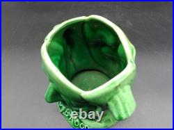 Vintage English Tobacco No Tobacco Jester Pottery Humidor No Lid