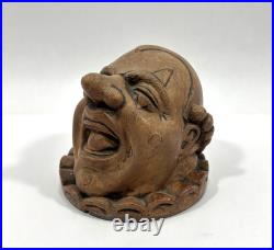 Vintage Eric Burtis Laughing Clown Humidor 4.5 x 3.5 in. Missing Bottom Base Vintage Eric Burtis Laughing Clown Humidor 4.5 x 3.5 in. Missing Bottom Base