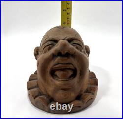 Vintage Eric Burtis Laughing Clown Humidor 4.5 x 3.5 in. Missing Bottom Base Vintage Eric Burtis Laughing Clown Humidor 4.5 x 3.5 in. Missing Bottom Base