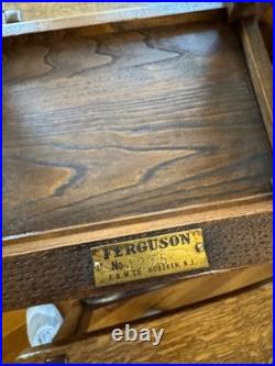 Vintage Ferguson Oak Humidor Tin Lined