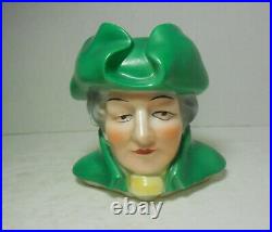 Vintage Figural Bavaria Germany Porcelain Tobacco Jar / Humidor Jar