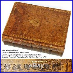Vintage Französisch Leder Gebunden Bücher Smoker S Box für Zigarren, Histoire De