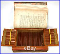 Vintage Französisch Leder Gebunden Bücher Smoker S Box für Zigarren, Histoire De