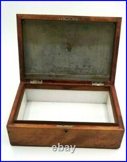 Vintage Genuine American Walnut Wood Cigar Box Tobacco Humidor Cannibus Box