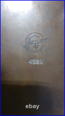 Vintage Genuine Silver Crest Real Bronze Tobacco Box Cigar Humidor 4522