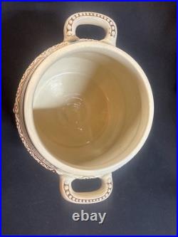 Vintage German Ironstone Ceramic Marzi Remy Humidor / Cookie Jar With Lid