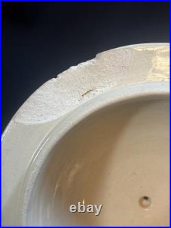 Vintage German Ironstone Ceramic Marzi Remy Humidor / Cookie Jar With Lid