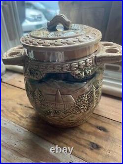 Vintage German Style Humidor With Pipe Racks Holders