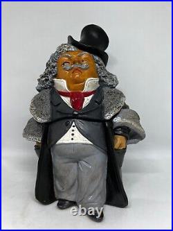 Vintage German Terra Cotta Figural Humidor Of A Gentlemen In His Top Hat-Signed