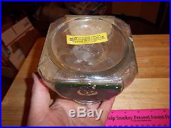 Vintage Glass PATTERSON'S TUXEDO TOBACCO Humidor Jar with Lid, excellent item