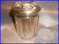 Vintage Glass & Silver Plated Ornate Tobacco Humidor