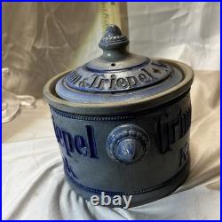 Vintage Grimm & Triepel Tobacco Humidor Jar Stoneware Blue Salt Glaze Vintage Grimm & Triepel Tobacco Humidor Jar Stoneware Blue Salt Glaze