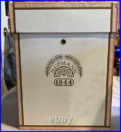 Vintage H Upmann 1844 Glass Cigar Humidor Jar 25 With Org. Box & Leather Strap