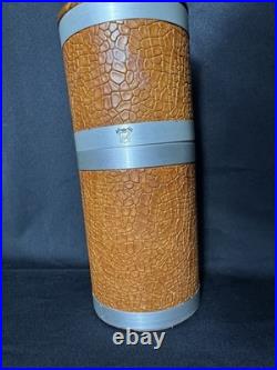 Vintage HTF 90s Atoll Luxury Travel Humidor Cigar Case Hawaii Tan Leather