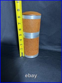 Vintage HTF 90s Atoll Luxury Travel Humidor Cigar Case Hawaii Tan Leather