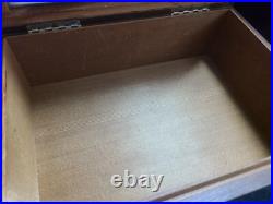 Vintage Heavy/Solid Humidor Cherry Wood Cigar Box Cedar Interior 10 x 8 x 5