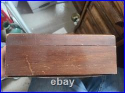 Vintage Heavy/Solid Humidor Cherry Wood Cigar Box Cedar Interior 10 x 8 x 5