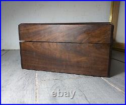 Vintage Heavy Solid Wood Cigar Box Humidor