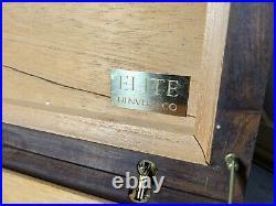 Vintage Heavy Solid Wood Cigar Box Humidor